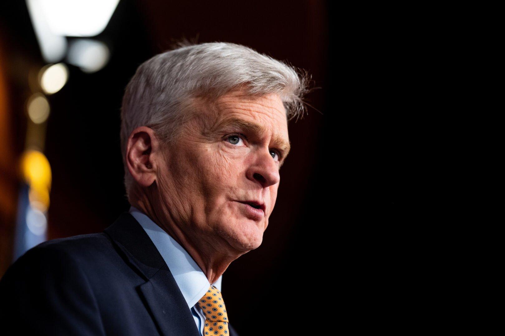 Sen. Bill Cassidy, R-La., participates in a news conference n the Capitol on March 14. 