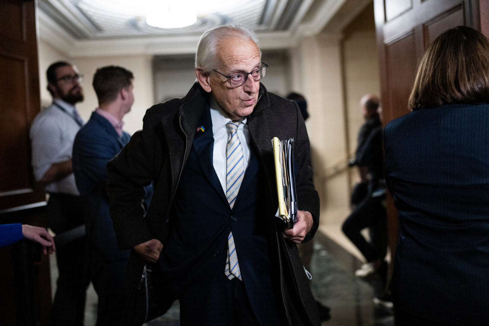 Rep. Bill Pascrell, D-N.J., is seen outside the House Democratic Caucus leadership election in Longworth Building on Nov. 30, 2022. (Tom Williams/CQ Roll Call)