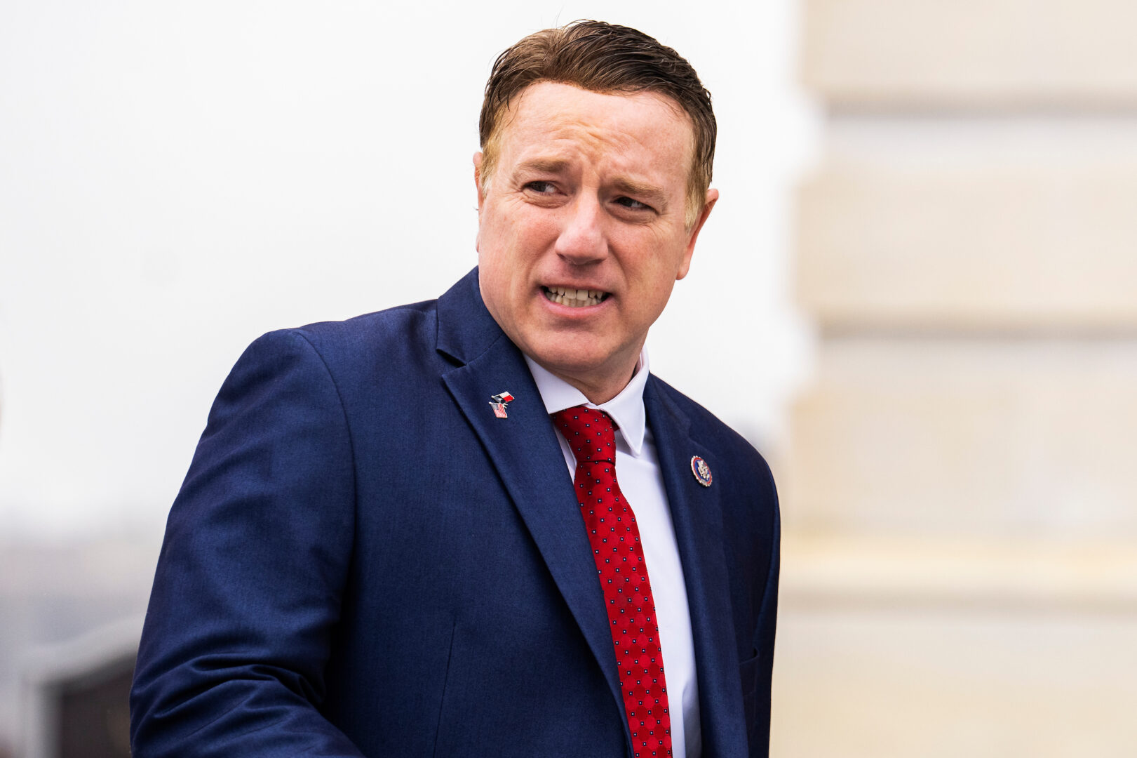 Rep. Pat Fallon, R-Texas, is seen on the House steps of the  Capitol on Dec. 6, 2022.