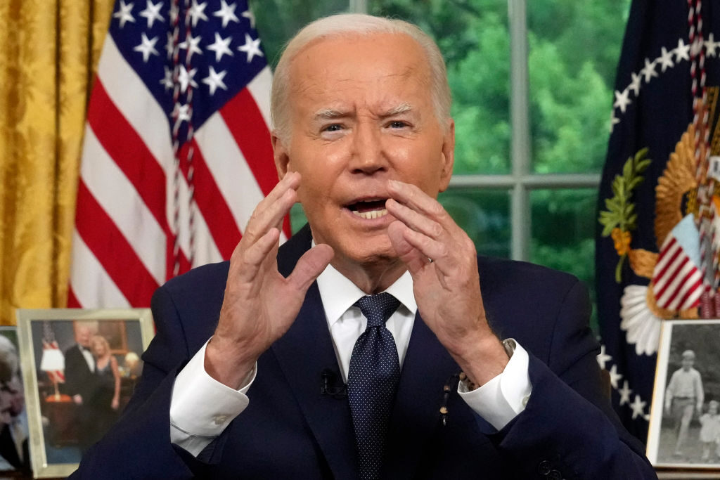 President Joe Biden delivers a nationally televised address from the Oval Office of the White House on Sunday about the assassination attempt on former President Donald Trump at a campaign rally on Saturday. 