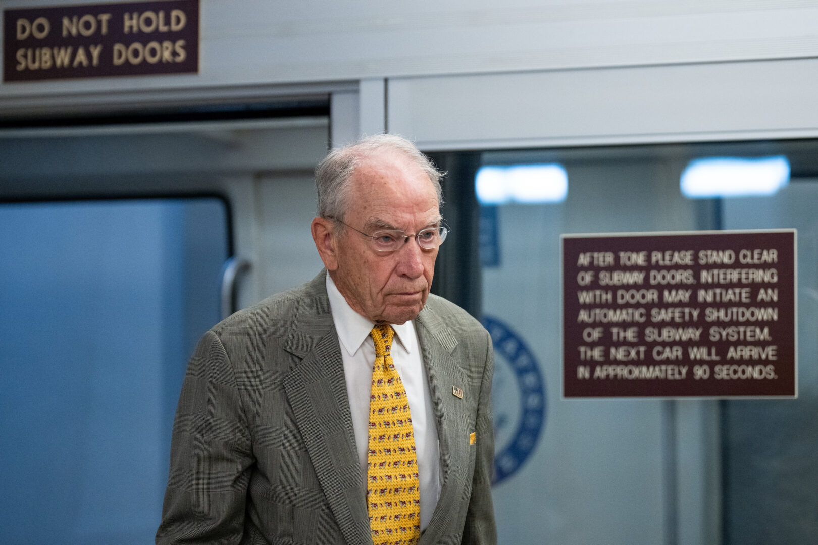 Sen. Charles E. Grassley, R-Iowa, arrives for a vote in the Capitol on Thursday. 