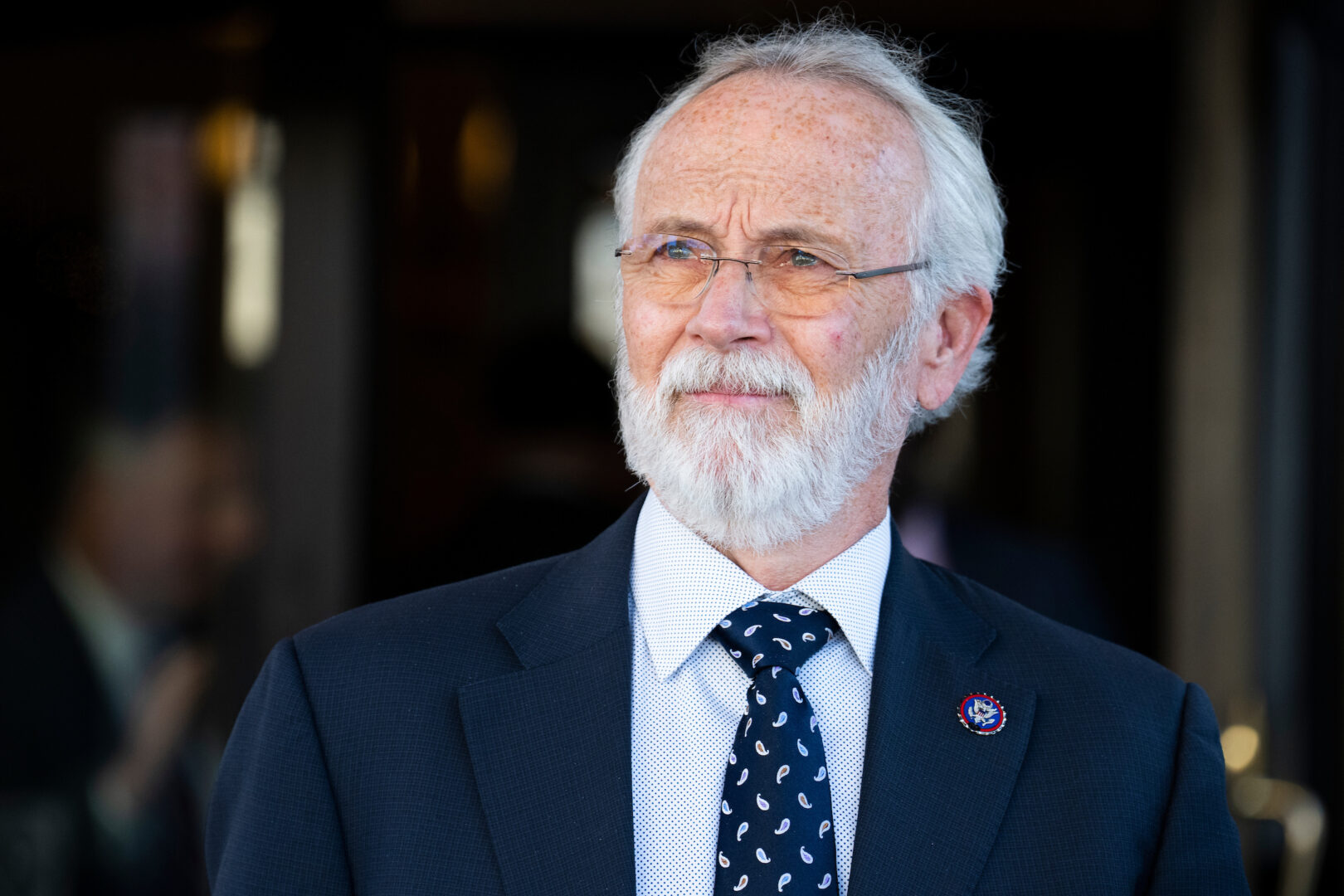 Rep. Dan Newhouse, R-Wash., leaves a meeting of the House Republican Conference at the Capitol Hill Club on Dec. 1, 2021.