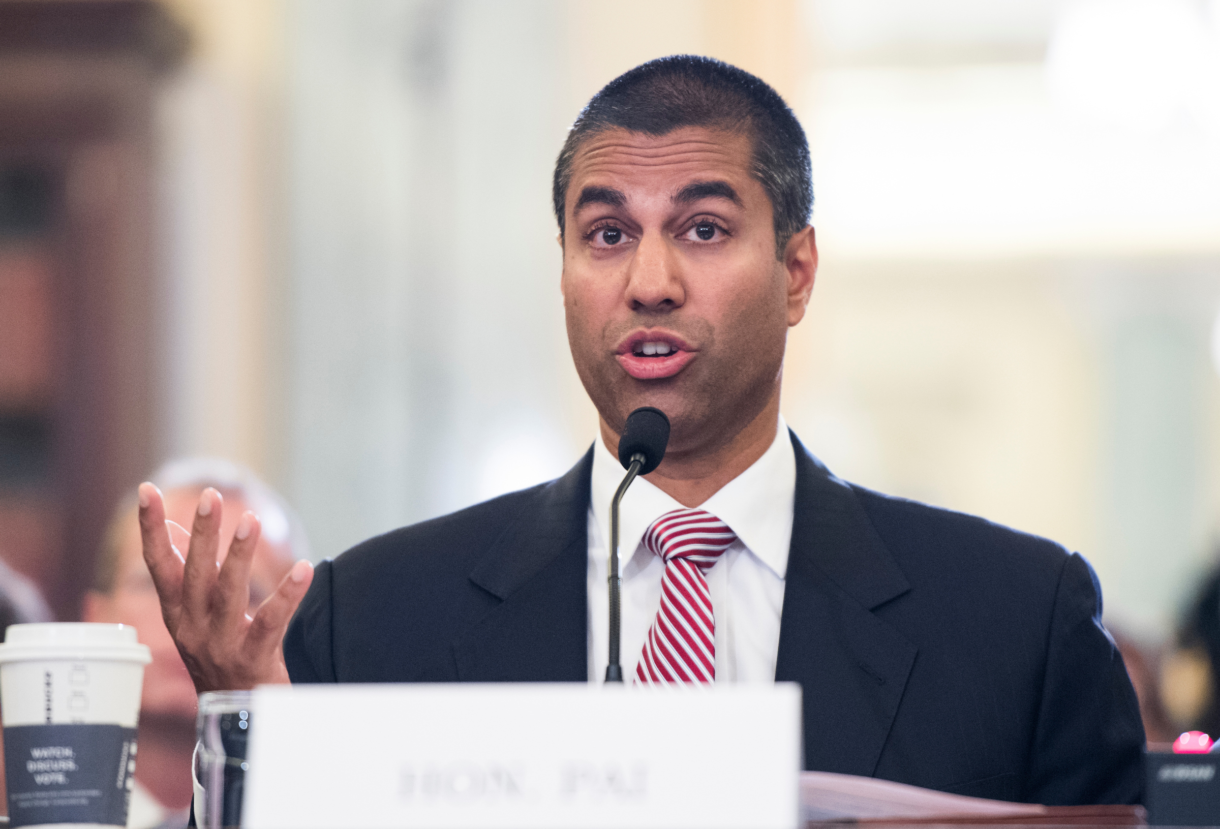 FCC Chairman Ajit Pai says net neutrality has adversely affected broadband investment after it took effect two years ago. (Bill Clark/CQ Roll Call file photo)