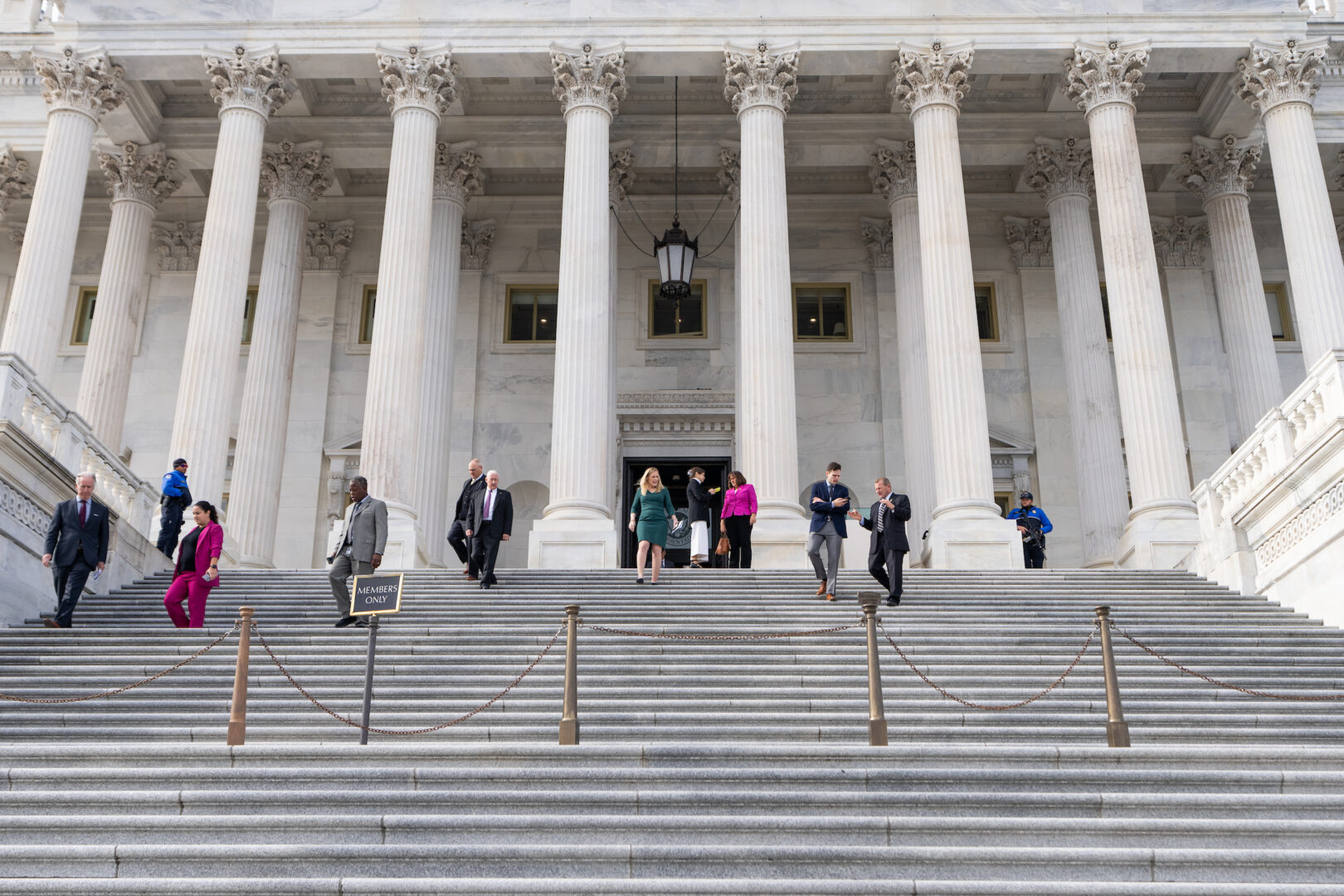 Members of House leave the Capitol for their Thanksgiving recess after the final votes of the week on Wednesday.