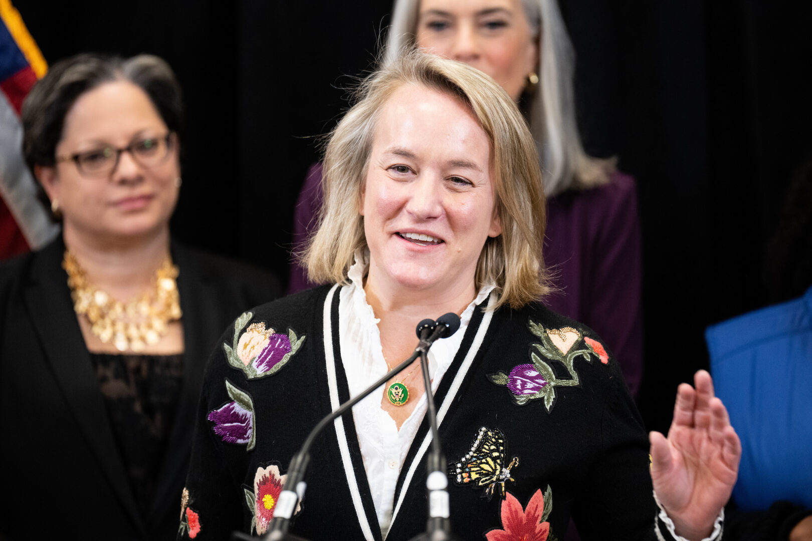 Rep. Nikki Budzinski, D-Ill., seen here in March 2023, is serving her first term in Congress. She still remembers being an intern on the Hill as a teenager. 