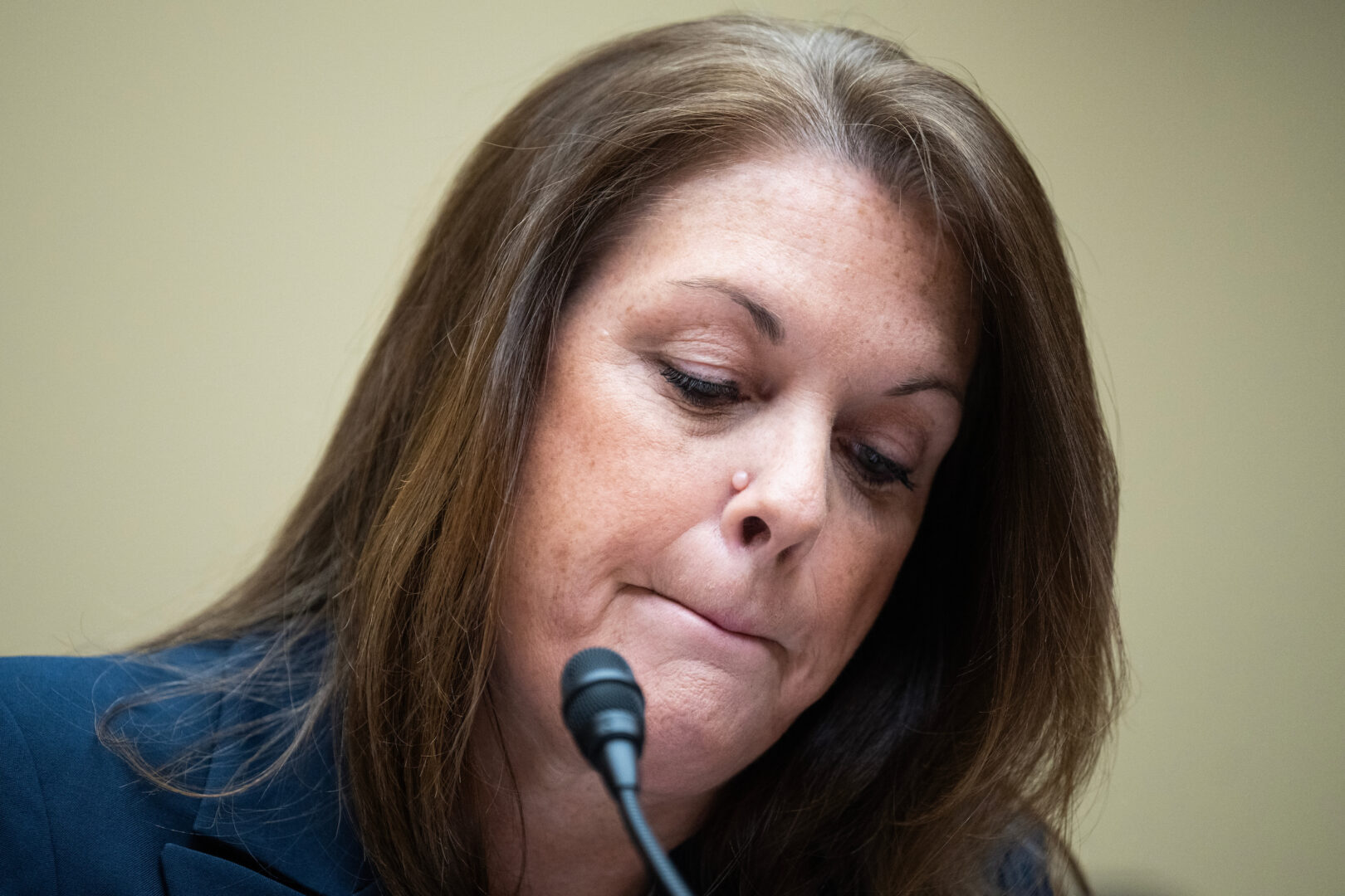 Kimberly Cheatle, director of the U.S. Secret Service, testifies Monday during the House Oversight and Accountability hearing on the attempted assassination of Donald Trump. 