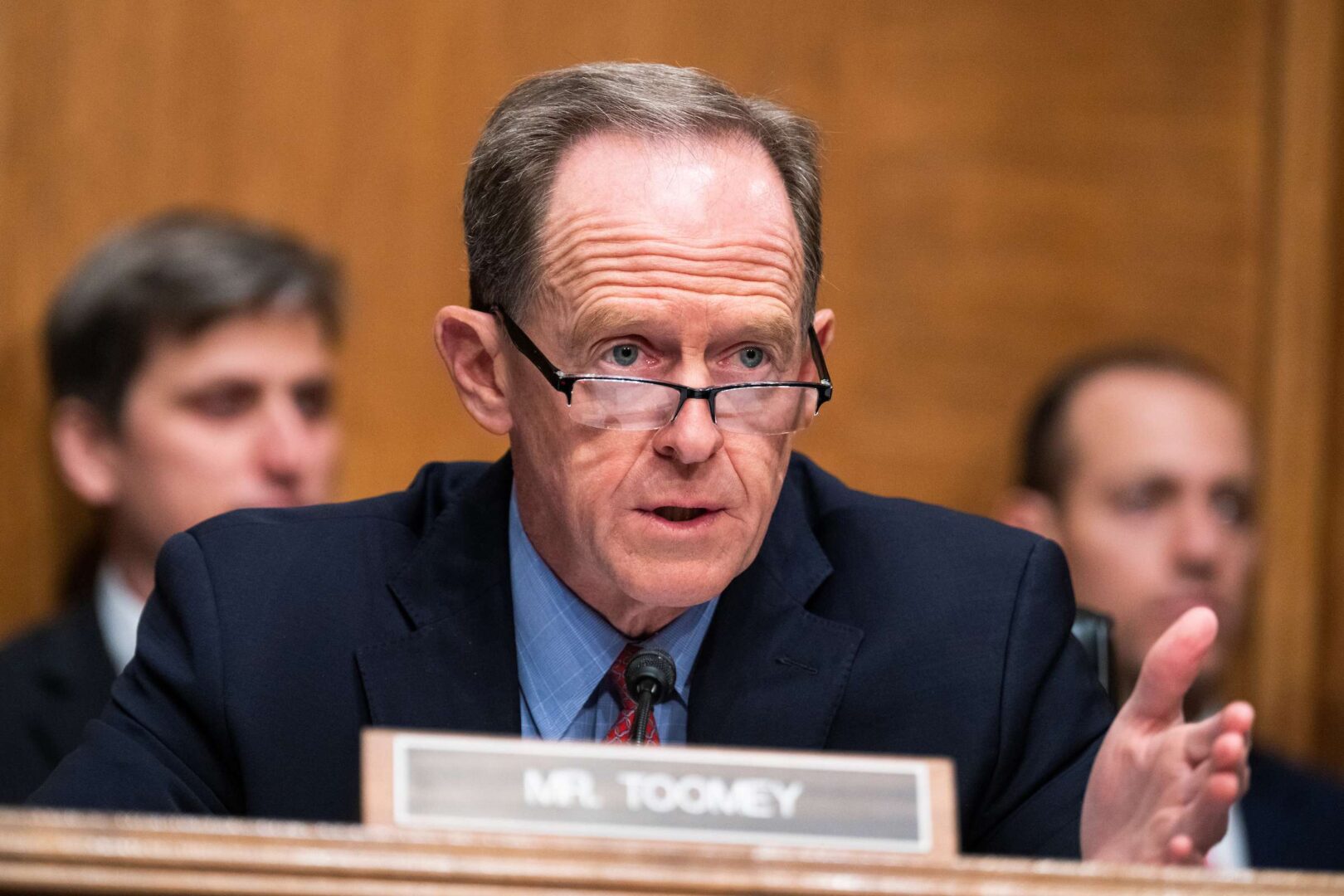 Sen. Patrick J. Toomey and other Banking Committee Republicans are expected to press SEC Chairman Gary Gensler about rules on ESG disclosure.