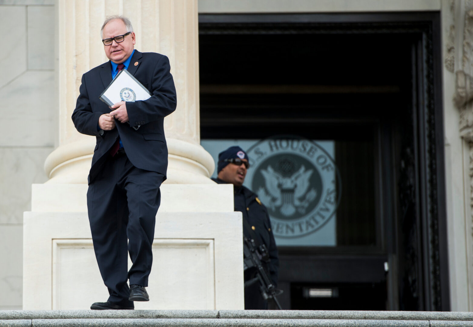 Then-Rep.Tim Walz is pictured on the House steps after last votes on March 21, 2013.